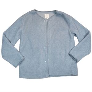 Joie Dusty Blue Teddy Jacket Fleece Lined Fuzzy Size XS
